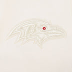 NFL BALTIMORE RAVENS LAMAR JACKSON #8 NEUTRAL CHANDAIL À COL ROND EN MOLLETON POUR FEMME (COQUILLE D'ŒUF)