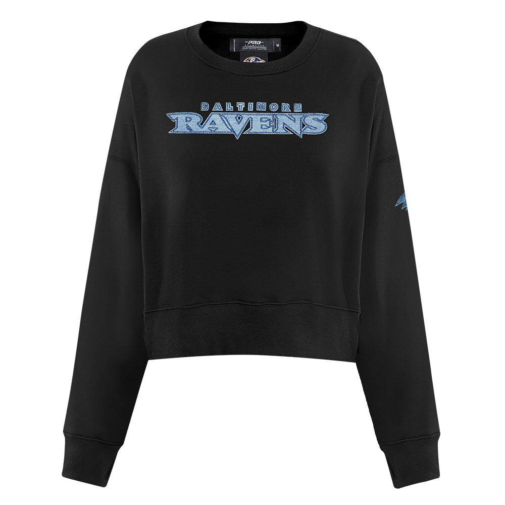 NFL BALTIMORE RAVENS VARSITY BLUES CHANDAIL À COL ROND POUR FEMME (NOIR)