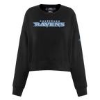 NFL BALTIMORE RAVENS VARSITY BLUES CHANDAIL À COL ROND POUR FEMME (NOIR)