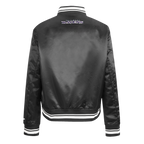 NFL BALTIMORE RAVENS SCRIPT TAIL WOMEN'S SATIN JACKET (BLACK)