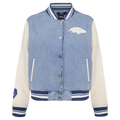 NFL BALTIMORE RAVENS VARSITY BLUES BLOUSON COLLÉGIAL EN DENIM POUR FEMME (DENIM/LIN)
