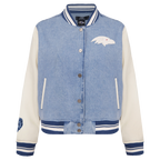 NFL BALTIMORE RAVENS VARSITY BLUES BLOUSON COLLÉGIAL EN DENIM POUR FEMME (DENIM/LIN)