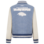 NFL BALTIMORE RAVENS VARSITY BLUES BLOUSON COLLÉGIAL EN DENIM POUR FEMME (DENIM/LIN)
