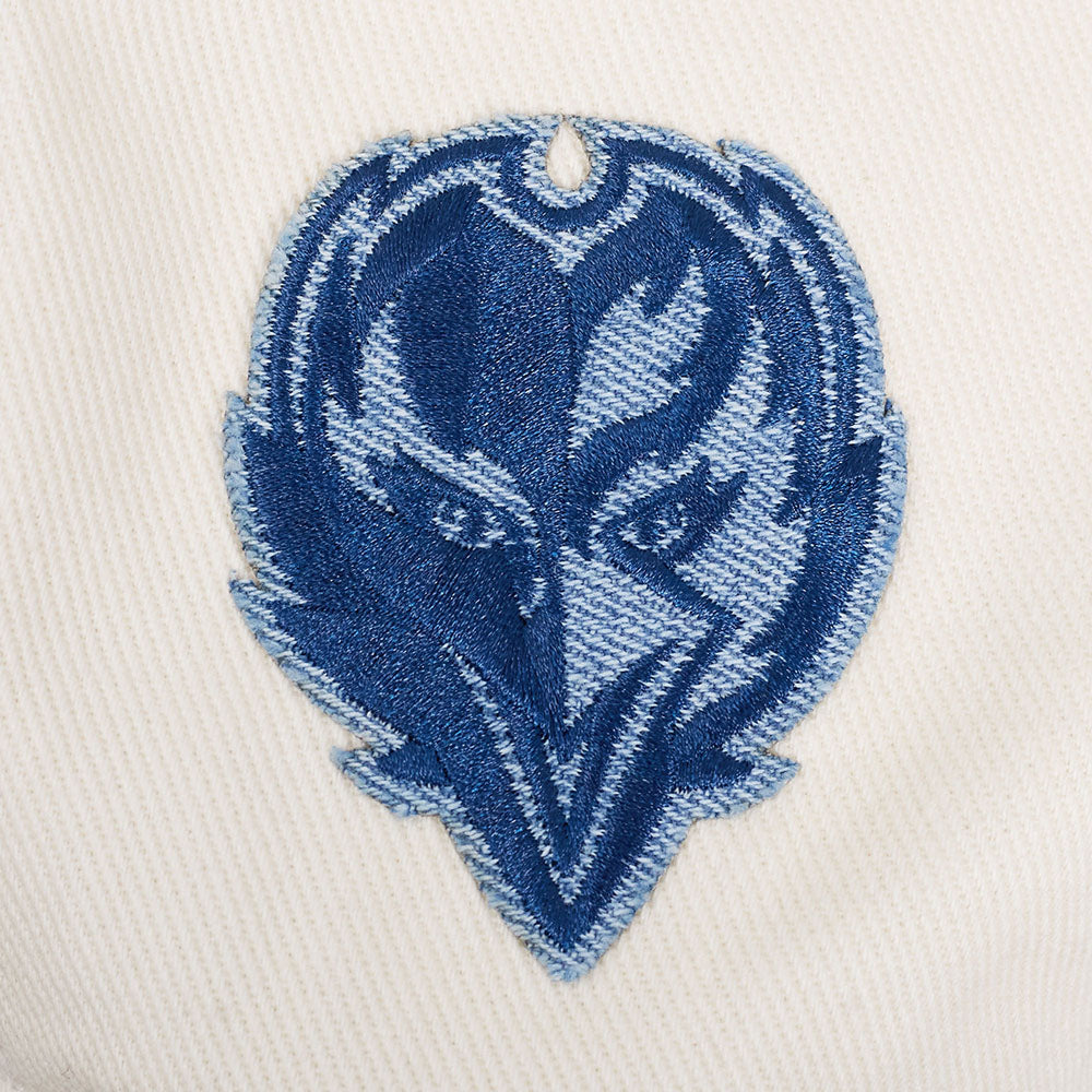 NFL BALTIMORE RAVENS VARSITY BLUES BLOUSON COLLÉGIAL EN DENIM POUR FEMME (DENIM/LIN)
