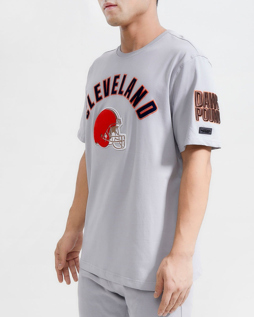 NFL CLEVELAND BROWNS CLASSIC BRISTLE MEN'S TEE (HEATHER GREY)