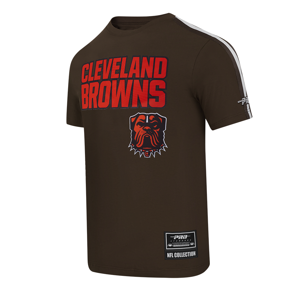 NFL CLEVELAND BROWNS CLASSIC MESH MEN'S SJ STRIPED TEE (BROWN)