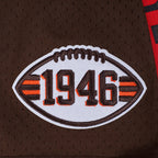 NFL CLEVELAND BROWNS CLASSIC MESH CHEMISE BOUTONNÉE (BRUN)