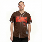 NFL CLEVELAND BROWNS CLASSIC MESH CHEMISE BOUTONNÉE (BRUN)