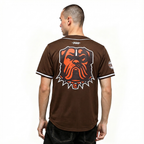 NFL CLEVELAND BROWNS CLASSIC MESH CHEMISE BOUTONNÉE (BRUN)