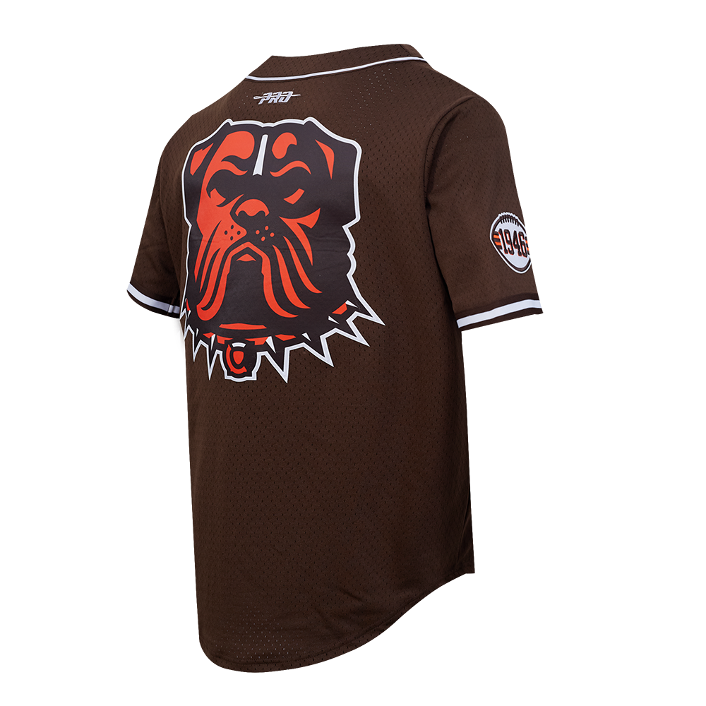 NFL CLEVELAND BROWNS CLASSIC MESH CHEMISE BOUTONNÉE (BRUN)
