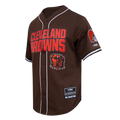 NFL CLEVELAND BROWNS MESH CHEMISE BOUTONNÉE EN FILET POUR HOMME (BRUN)