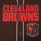 NFL CLEVELAND BROWNS MESH CHEMISE BOUTONNÉE EN FILET POUR HOMME (BRUN)