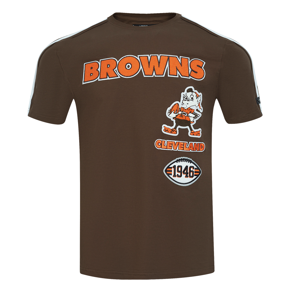 NFL CLEVELAND BROWNS RETRO CLASSIC MEN'S STRIPED TEE (BROWN)