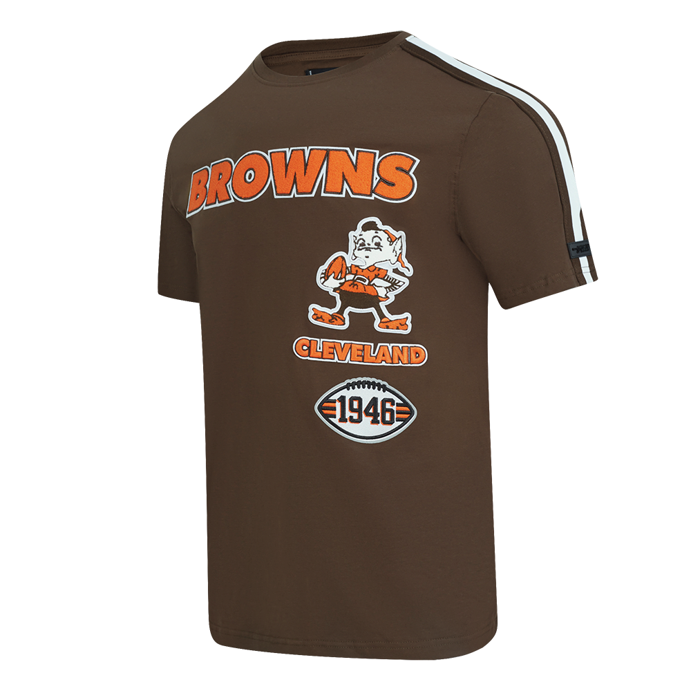 NFL CLEVELAND BROWNS RETRO CLASSIC MEN'S STRIPED TEE (BROWN)