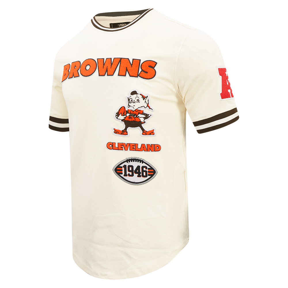 NFL CLEVELAND BROWNS RETRO CLASSIC MEN'S DK TEE (EGGSHELL/ BROWN)