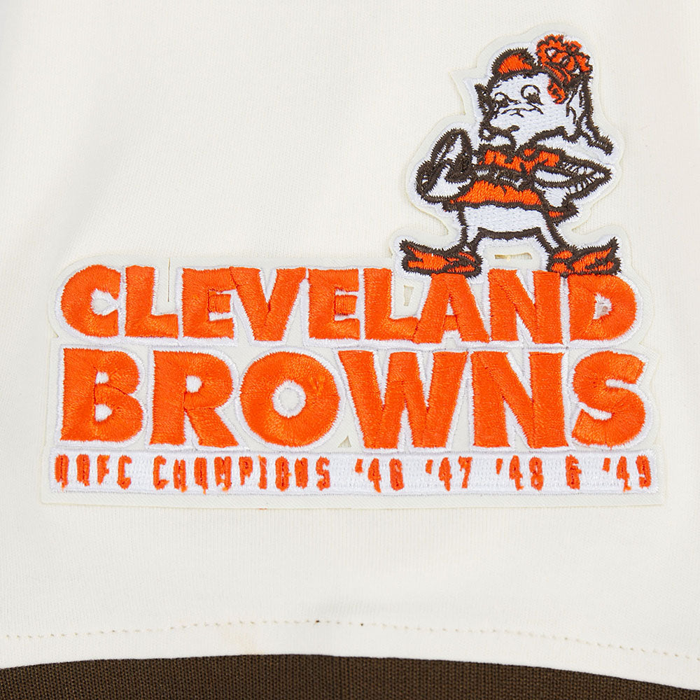 NFL CLEVELAND BROWNS RETRO CLASSIC MEN'S DK TEE (EGGSHELL/ BROWN)