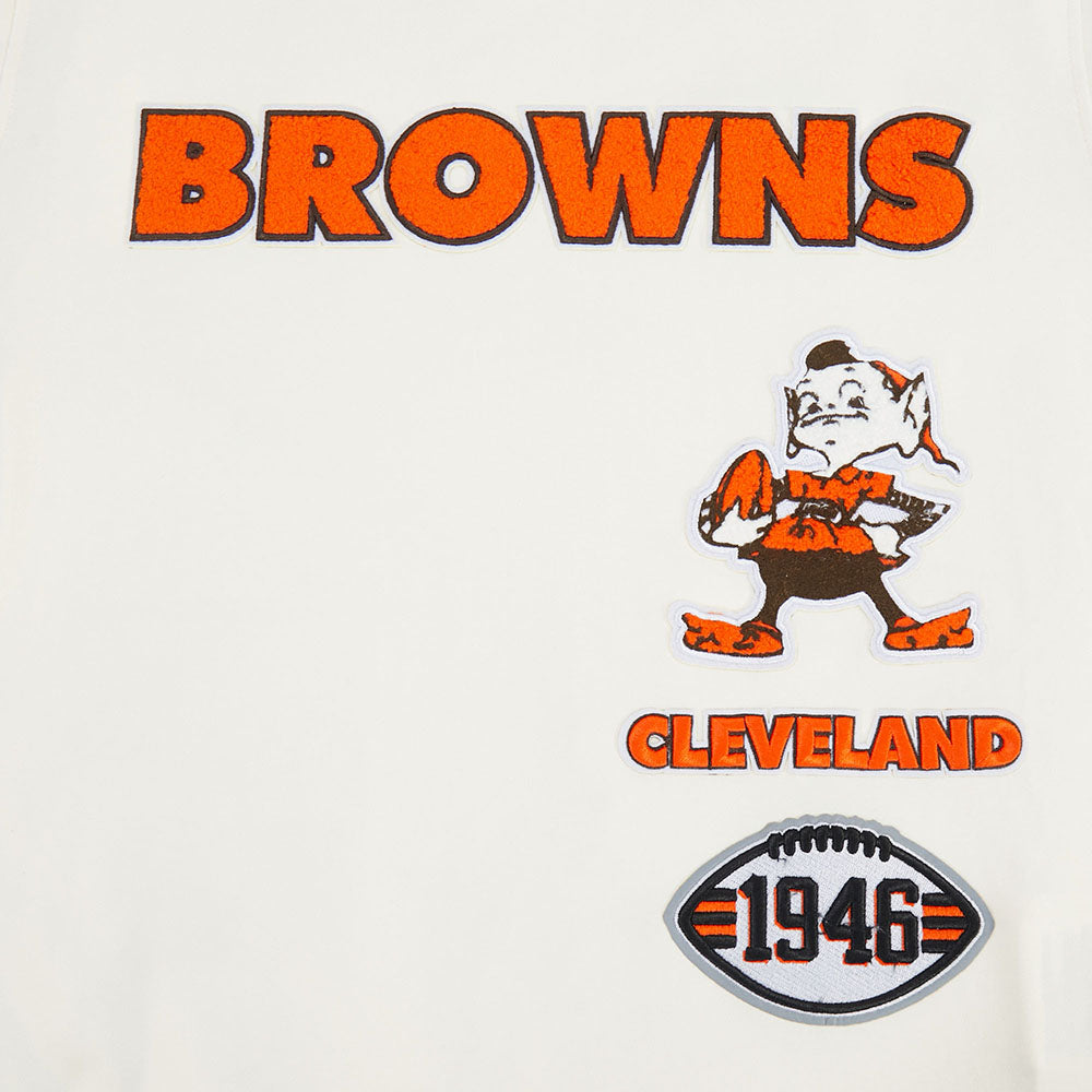 NFL CLEVELAND BROWNS RETRO CLASSIC MEN'S DK TEE (EGGSHELL/ BROWN)