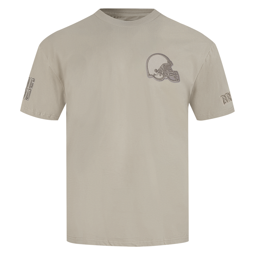 NFL CLEVELAND BROWNS NEUTRAL MEN'S CJ DROP SHOULDER TEE (TAUPE)