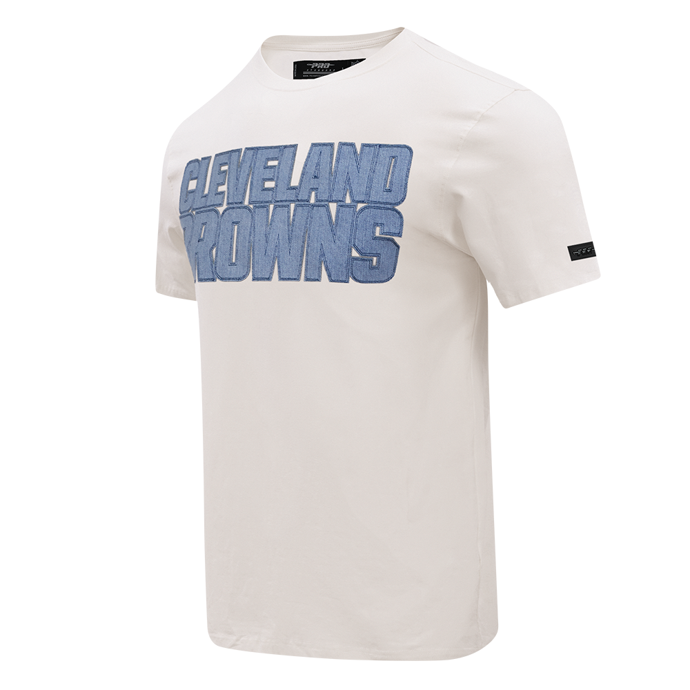 NFL CLEVELAND BROWNS VARSITY BLUES T-SHIRT EN JERSEY SIMPLE POUR HOMME (LIN)