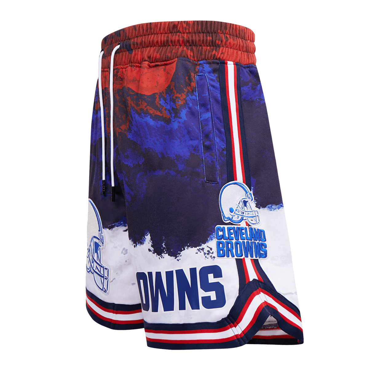 NFL CLEVELAND BROWNS PRO TEAM MEN'S SHORT DIP DYE (RED/WHITE/BLUE)