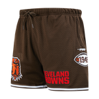 NFL CLEVELAND BROWNS MESH MEN'S MESH BASKETBALL SHORT (BROWN)