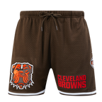 NFL CLEVELAND BROWNS MESH MEN'S MESH BASKETBALL SHORT (BROWN)