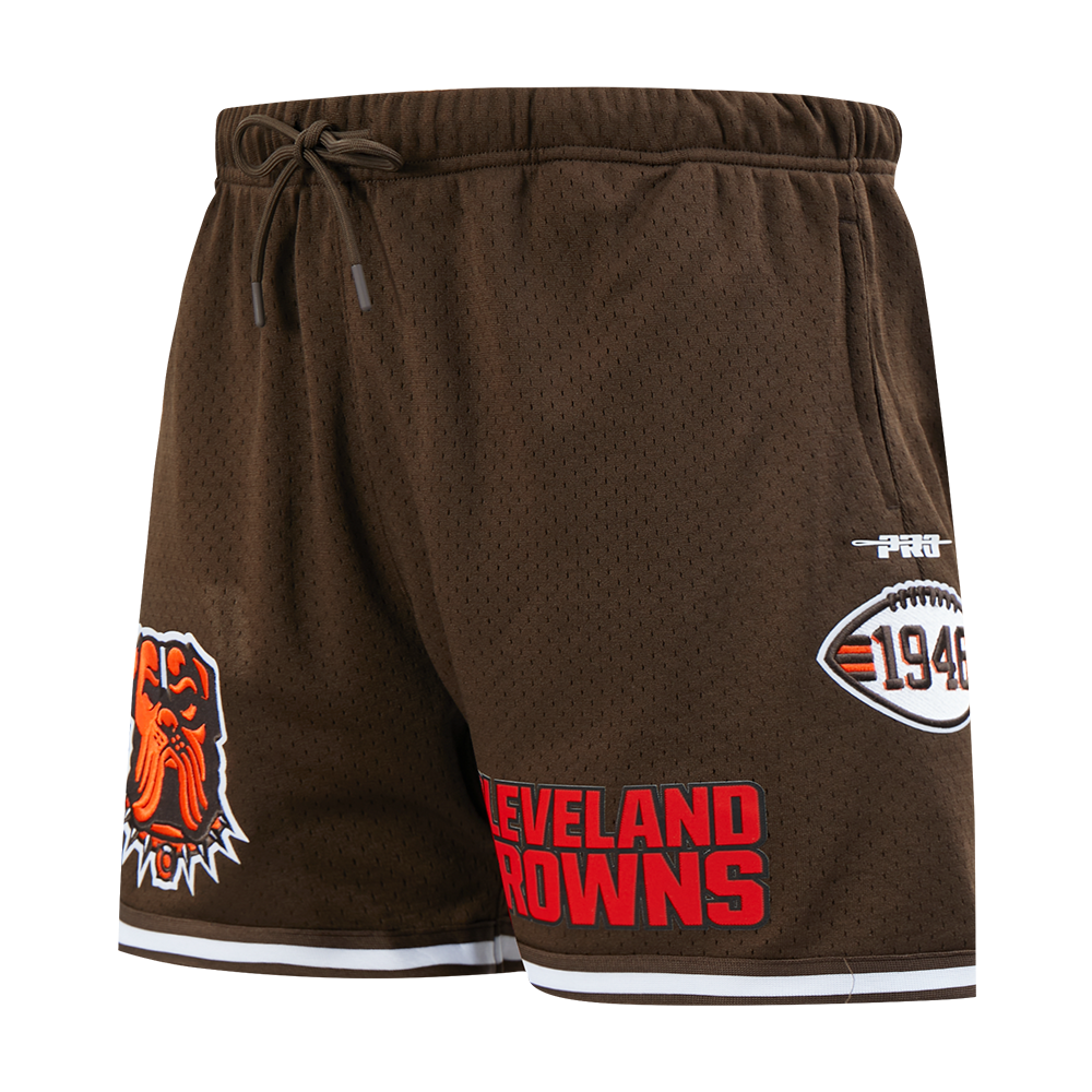 NFL CLEVELAND BROWNS MESH MEN'S MESH BASKETBALL SHORT (BROWN)
