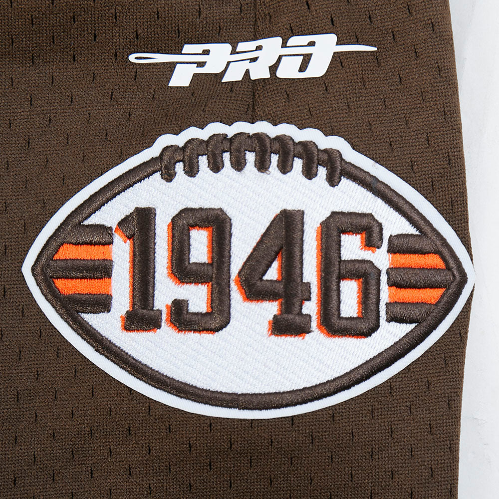 NFL CLEVELAND BROWNS MESH MEN'S MESH BASKETBALL SHORT (BROWN)