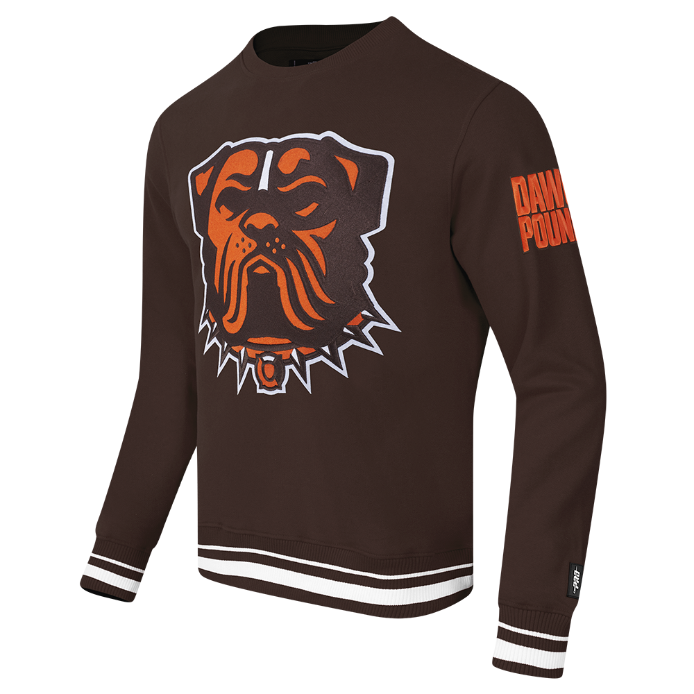 NFL CLEVELAND BROWNS MASHUP MEN'S RIB CREWNECK (BROWN)
