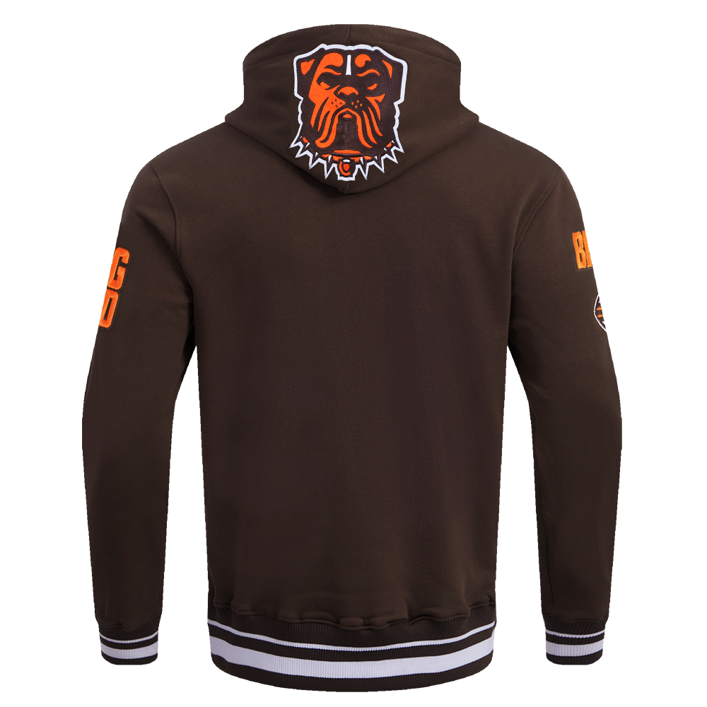 NFL CLEVELAND BROWNS CHANDAIL À CAPUCHON MASHUP CÔTELÉ POUR HOMME (BRUN)