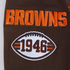 NFL CLEVELAND BROWNS CHANDAIL À CAPUCHON MASHUP CÔTELÉ POUR HOMME (BRUN)