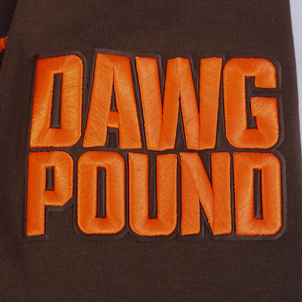 NFL CLEVELAND BROWNS CHANDAIL À CAPUCHON MASHUP CÔTELÉ POUR HOMME (BRUN)