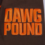 NFL CLEVELAND BROWNS CHANDAIL À CAPUCHON MASHUP CÔTELÉ POUR HOMME (BRUN)