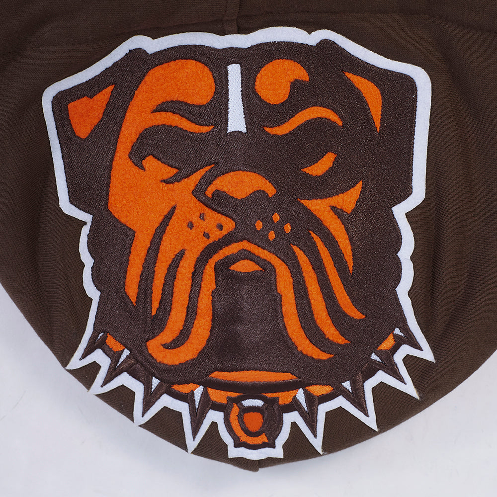 NFL CLEVELAND BROWNS CHANDAIL À CAPUCHON MASHUP CÔTELÉ POUR HOMME (BRUN)
