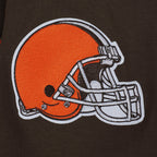 NFL CLEVELAND BROWNS CLASSIC CHENILLE CHANDAIL À CAPUCHON À GLISSIÈRE PLEINE LONGUEUR EN MAILLE DOUBLE POUR HOMME (BRUN)