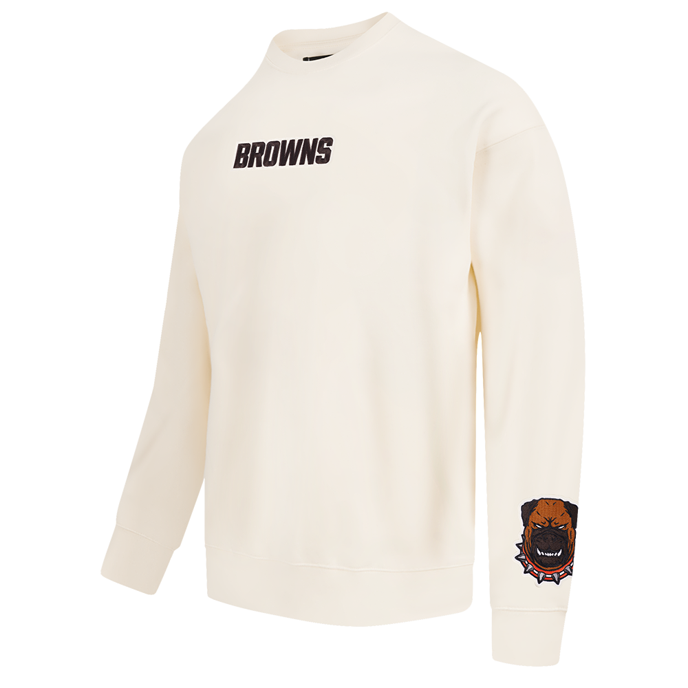 NFL CLEVELAND BROWNS WINGSPAN MEN'S SWEATSHIRT (EGGSHELL)