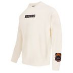 NFL CLEVELAND BROWNS WINGSPAN MEN'S SWEATSHIRT (EGGSHELL)