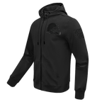 NFL CLEVELAND BROWNS TRIPLE BLACK CHANDAIL À CAPUCHON À GLISSIÈRE LOGO POUR HOMME (TRIPLE NOIR)