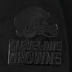 NFL CLEVELAND BROWNS TRIPLE BLACK CHANDAIL À CAPUCHON À GLISSIÈRE LOGO POUR HOMME (TRIPLE NOIR)