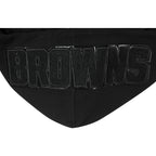 NFL CLEVELAND BROWNS TRIPLE BLACK CHANDAIL À CAPUCHON À GLISSIÈRE LOGO POUR HOMME (TRIPLE NOIR)