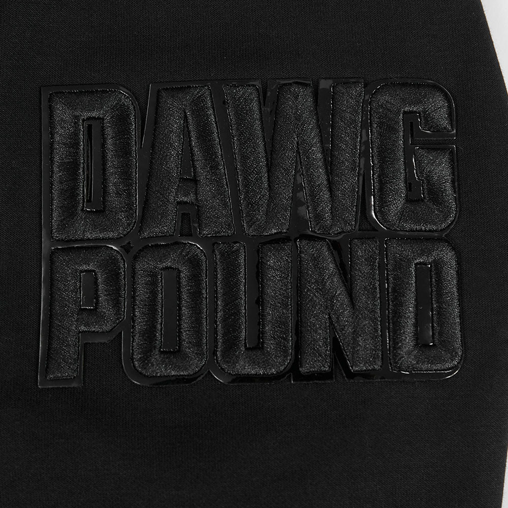 NFL CLEVELAND BROWNS TRIPLE BLACK CHANDAIL À CAPUCHON À GLISSIÈRE LOGO POUR HOMME (TRIPLE NOIR)