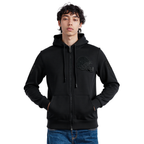 NFL CLEVELAND BROWNS TRIPLE BLACK CHANDAIL À CAPUCHON À GLISSIÈRE LOGO POUR HOMME (TRIPLE NOIR)