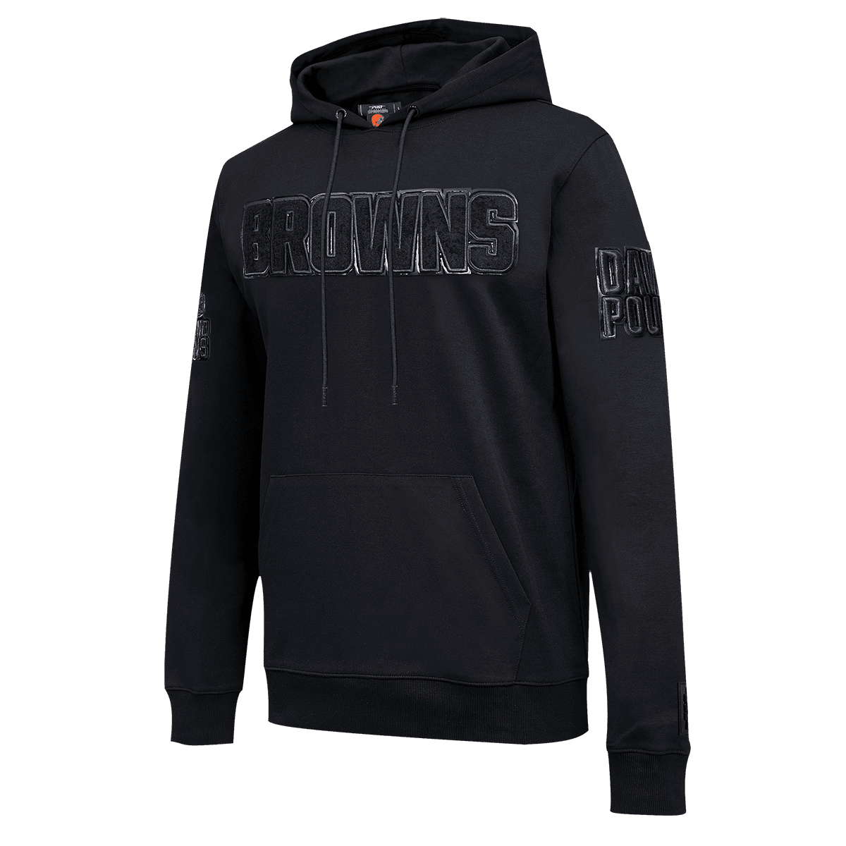 NFL CLEVELAND BROWNS TRIPLE BLACK CHANDAIL À CAPUCHON À LOGO (TRIPLE NOIR)