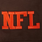 NFL CLEVELAND BROWNS PRO GAME DAY MEN'S DBL KNIT JACKET (BROWN/EGGSHELL/BROWN)