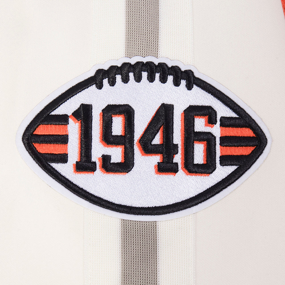 NFL CLEVELAND BROWNS PRO GAME DAY RETRO JACKET (EGGSHELL/TAUPE/EGGSHELL)