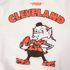 NFL CLEVELAND BROWNS PRO GAME DAY RETRO JACKET (EGGSHELL/TAUPE/EGGSHELL)