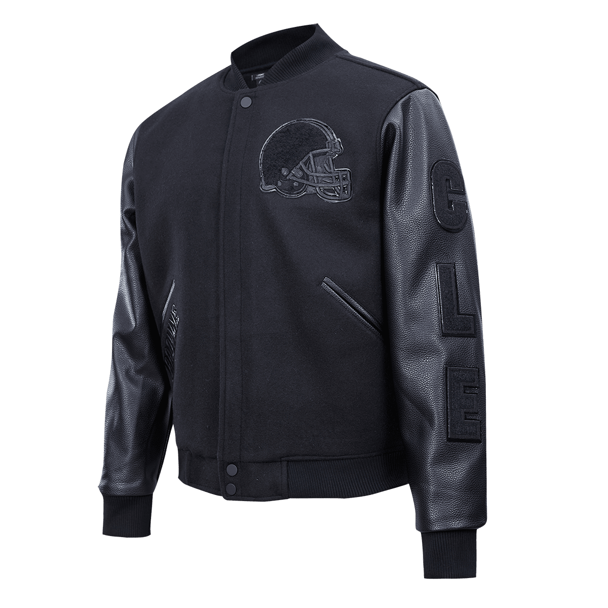 NFL CLEVELAND BROWNS TRIPLE BLACK BLOUSON COLLÉGIAL À LOGO POUR HOMME (TRIPLE NOIR)