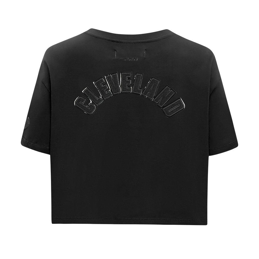 NFL CLEVELAND BROWNS TRIPLE BLACK WOMEN'S SJ BOXY TEE (TRIPLE BLACK WOMEN'S)