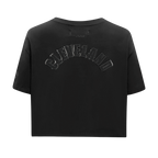 NFL CLEVELAND BROWNS TRIPLE BLACK WOMEN'S SJ BOXY TEE (TRIPLE BLACK WOMEN'S)