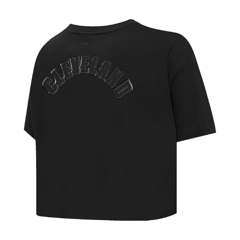 NFL CLEVELAND BROWNS TRIPLE BLACK WOMEN'S SJ BOXY TEE (TRIPLE BLACK WOMEN'S)